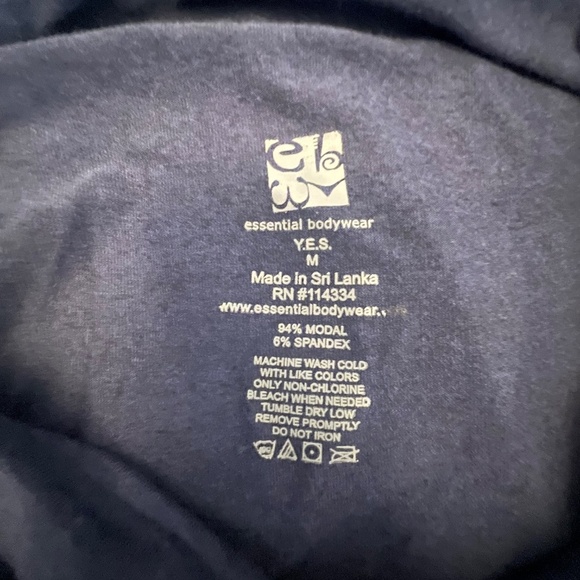 NWT Essential Bodywear Women's Navy Long Sleeve Mock Dress, Size M - Picture 6 of 9